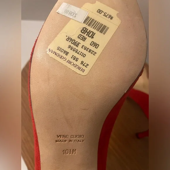 Silvia Fiorentina Red Suede Leather Pumps NWT 10.5